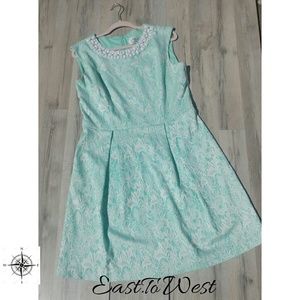 Sandra Darren Mint Knee Length Dress Size XL